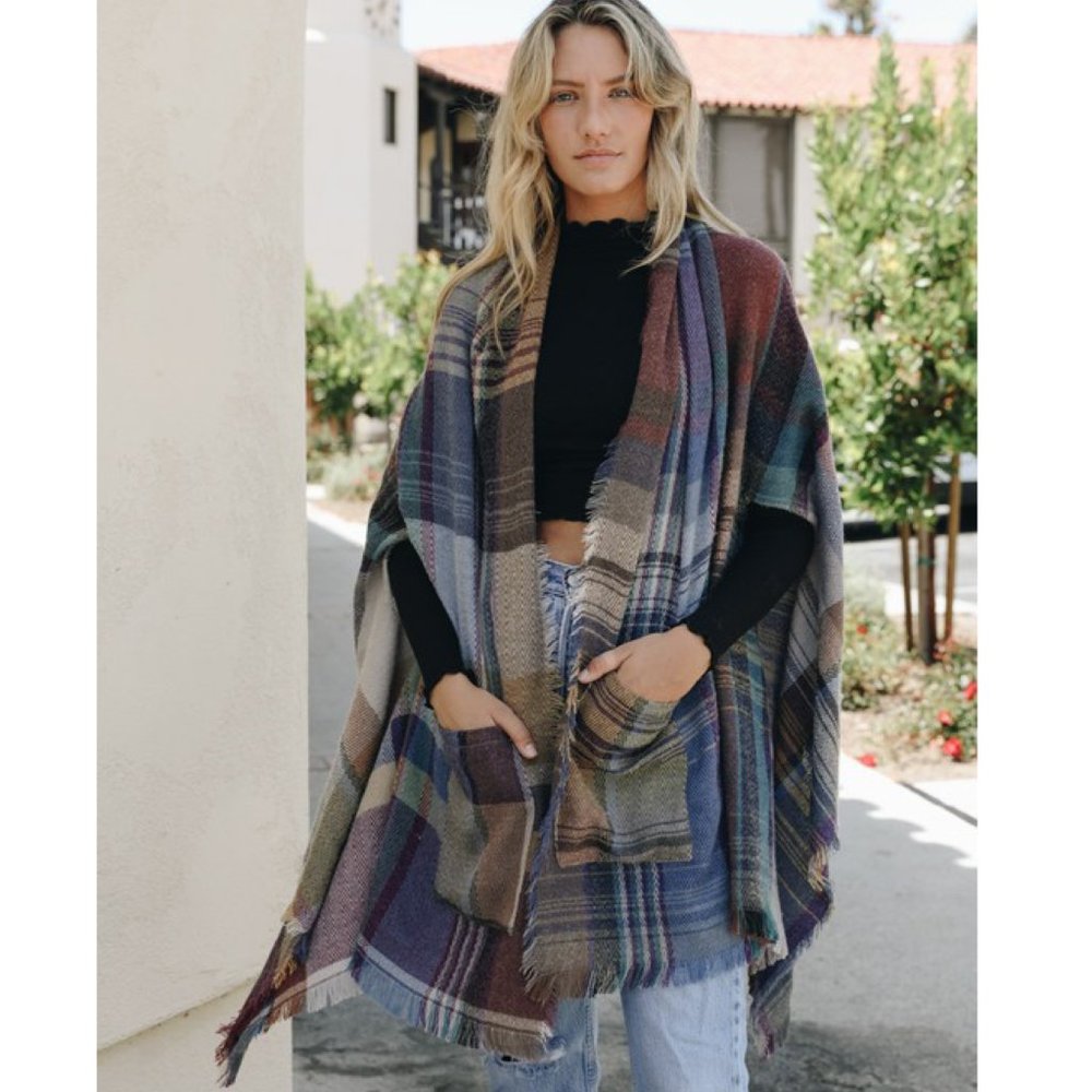 Autumn Pocketed Ruana